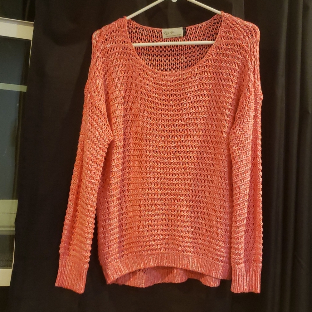Breezy cable knit sweatshirt